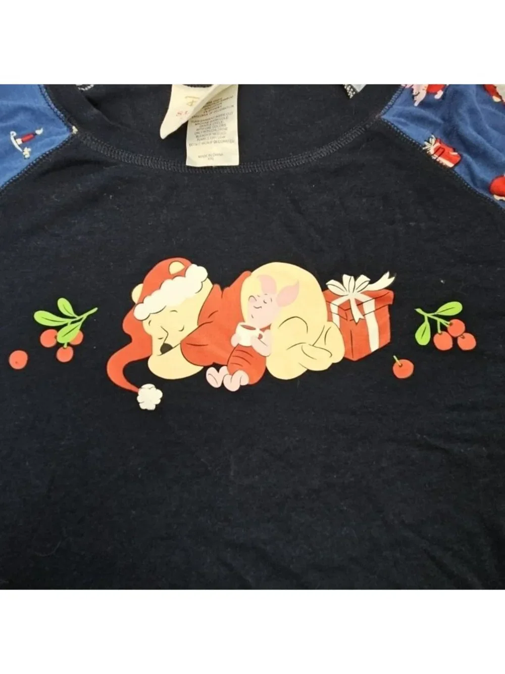 Disney x Munki Munki Womens Winnie the Pooh Pajamas Set Sz 2XL Holiday Christmas - Picture 2 of 12